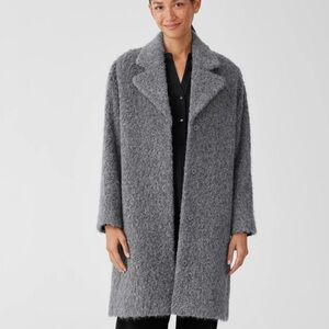 Eileen Fisher alpaca boucle coat